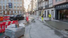 La calle de la Iglesia de un vistazo: as� est�n las obras en el centro de Ferrol