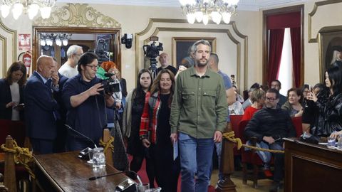 El grupo del BNG, entrando al pleno