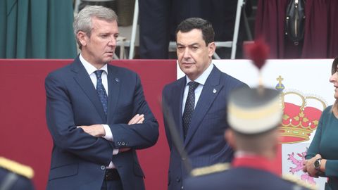 El presidente de la Xunta de Galicia, Alfonso Rueda, y el presidente de la Junta de Andaluca, Juanma Moreno