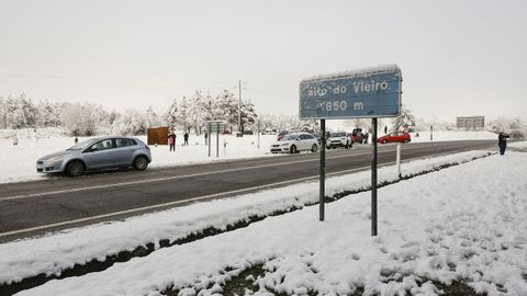 Nieve en el Alto do Vieiro de Bande