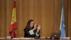 VISTO PARA SENTENCIA. La magistrada Marta Canales tiene que decidir sobre la propiedad del pazo de Meir�s. Ayer, jueves, puso fin al hist�rico juicio que se celebr� esta semana en A Coru�a