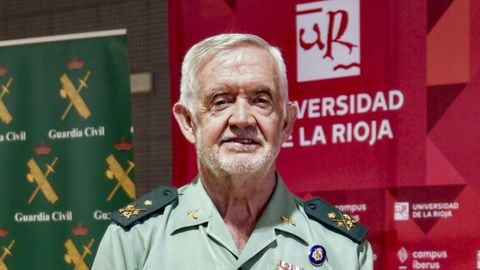 El director adjunto operativo (DAO) de la Guardia Civil, Manuel Llamas, el pasado mes de junio en un curso de verano de la Universidad de La Rioja.