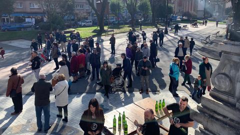 Acto en La Felguera de apoyo a la candidatura de la sidra como Patrimonio inmaterial de la Humanidad