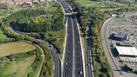 Tercer carril de la A-66, entre Lugones y Matalablima