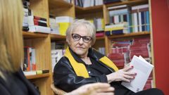 Mar�a Xos� Porteiro, nunha das presentaci�ns do seu libro. 