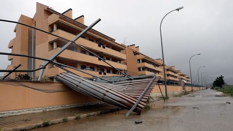 Daos por un tornado en Denia, Alicante