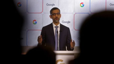 Sundar Pichai, de Google, este mi�rcoles en Nueva Delhi