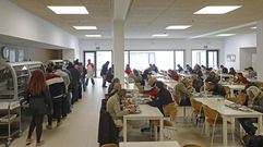 Imagen del pasado viernes de la instituci�n coru�esa Padre Rubinos, donde el ritmo es fren�tico desde septiembre