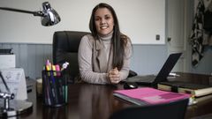 Andrea Lama, en el despacho que abri� hace unos meses en Ribadavia 