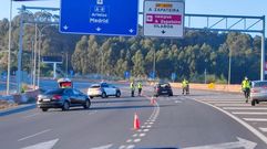 Control de la Guardia Civil en la Tercera Ronda de A Coru�a tras la noche de San Xo�n