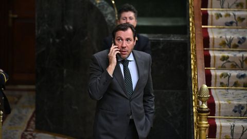 El ministro de Transportes, �scar Puente, el pasado 24 de marzo durante la sesi�n plenaria del Congreso.