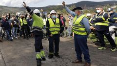 Imaxe dunha das asembleas m�is recentes dos traballadores de industrias auxiliares de Alcoa