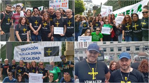 Manifestantes de la huelga de Educaci�n el jueves 5 de junio