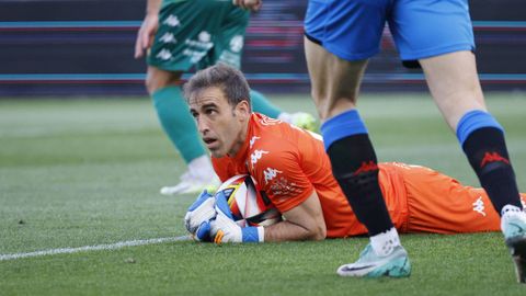 Diego Rivas de portero del Arenteiro en Riazor.