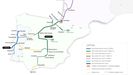 Mapa oficial de Atlantic Corridor, que gestiona la circulaci�n de mercanc�as ferroviarias