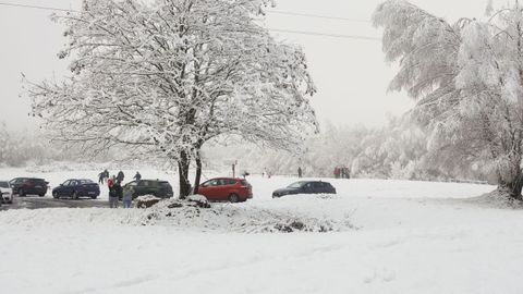 Nieve en el Alto do Vieiro de Bande