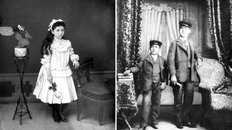 Retratos de estudio de Baltasar Cue realizados en el siglo XIX en Llanes