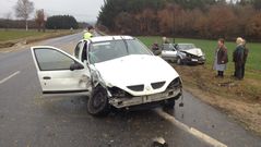 Accidente m�ltiple en Castro Riberas de Lea