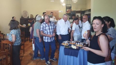 Un momento de la fiesta de apertura de la cantina de la Casa do Comerciante