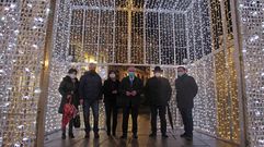 El alcalde de Monforte, este viernes en el encendido del alumbrado navide�o