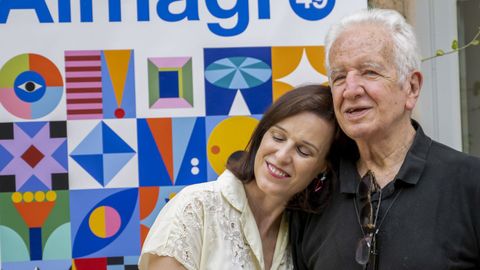 El cineasta Jos&eacute; Carlos Plaza (a la derecha) en el Festival de Teatro Cl&aacute;sico de Almagro.