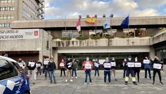 Policas de Vigo protestan ante el Concello