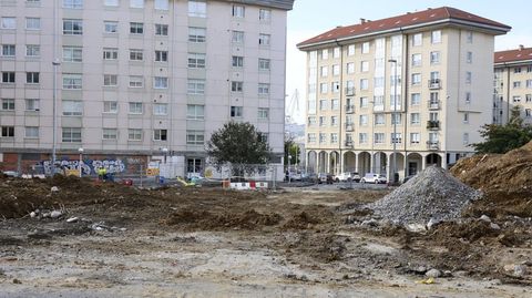 Espacio que dej vaco la demolicin del tnel de la calle Nova de Caranza.