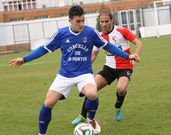 Partido entre arousanos y ponteses en O Poblado. 