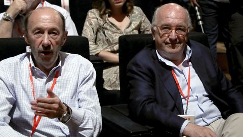 Joaqun Almunia y Alfredo Prez Rubalcaba