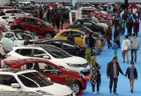 Coches en exposici�n en la edici�n del Sal�n del Autom�vil de Vigo celebrada en el 2015. 