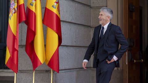 El ministro del Interior, Fernando Grande Marlaska, tras el acto institucional por el Da de la Constitucin.