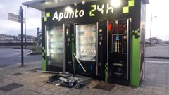 Imagen de archivo de otro robo cometido en las m�quinas expendedoras de la explanada pobrense
