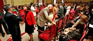 El rector y el alcalde dieron la bienvenida a los alumnos del curso de espa�ol para extranjeros.