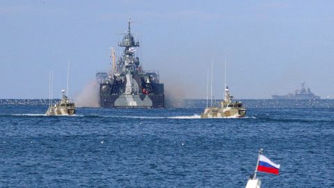 Un buque de la armada rusa
