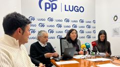 Alguno de los concejales del PP, en la rueda de prensa de este viernes