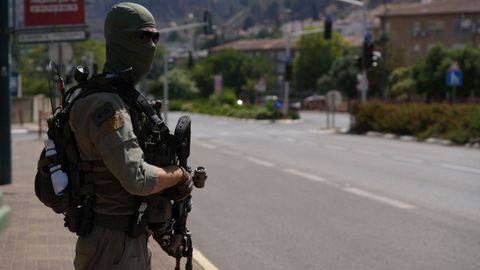 Un soldado en Kyriat Shmona, al norte de Israel, el pasado junio.