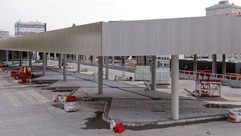 Imagen general de la dársena de buses.