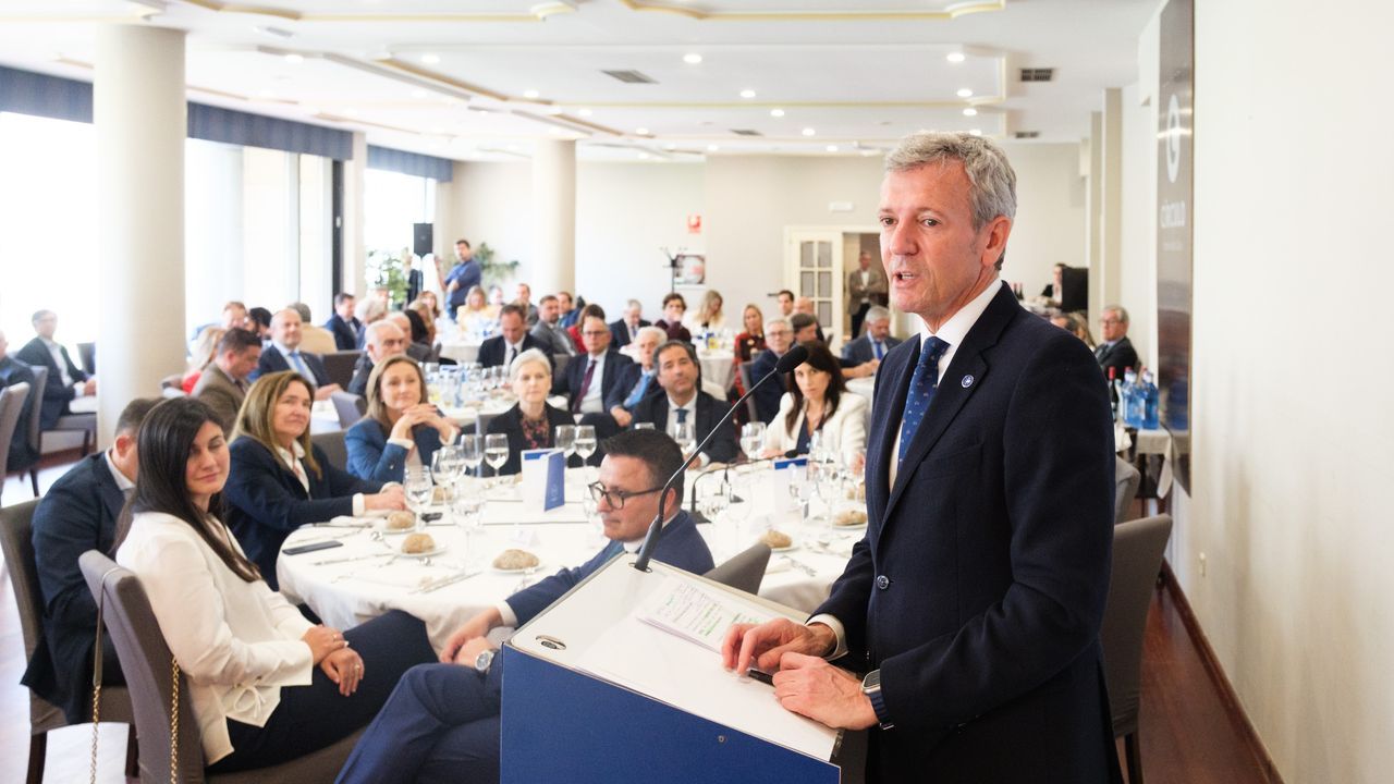 Alfonso Rueda, ante los empresarios de Vigo: «Galicia ofrece estabilidade e seguridade»