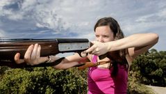 Mar�a Pedreira, cazadora de A Laracha.