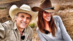 Lara �lvarez y Jes�s Calleja durante la grabaci�n de �Planeta Calleja�