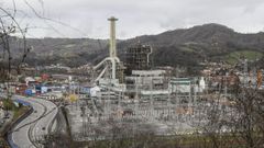 Vista de las instalaciones de la central t�rmica de Iberdrola en La Felguera