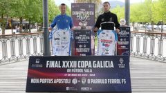 Adri y Pirata, en la presentaci�n de la Copa Galicia en Noia.