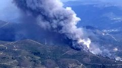Fotograf�a a�rea del incendio de este mi�rcoles en Montefurado