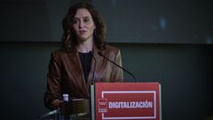 Isabel D�az Ayuso, presidenta de la Comunidad de Madrid, en la reuni�n inaugural del Consejo Asesor para la Transformaci�n Digital de Madrid