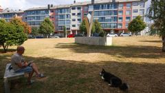 Vista del parque Ant�n Varela, en Canido, donde se ubica el escenario para los conciertos