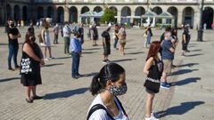 Imagen de una de las protestas de los hosteleros en Mar�a Pita