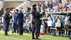 Dospositivo policial en un partido del primer equipo del Celta en el interior de Bala�dos esta pasada temporada.