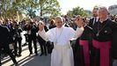 Leon XIV�durante su visita a Francia