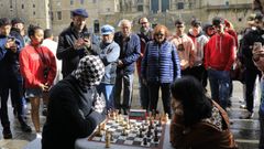 Rey Enigma, en la Praza do Obradoiro