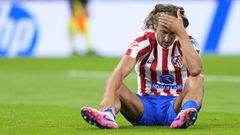 Marcos Llorente, durante el partido del Atl�tico ante el Real Madrid disputado en el Santiago Bernab�u.